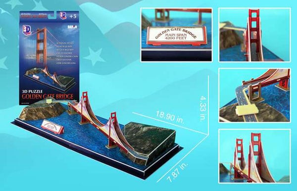 golden gate bridge 3d jigsaw puzzle by daron, puzz3d dimensions golden-gate-bridge