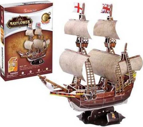 mayflower ship 3d puzzle museum quality sturdy construction puzz3d easy to assemble ages 6 up mayflower-3d-puzzle