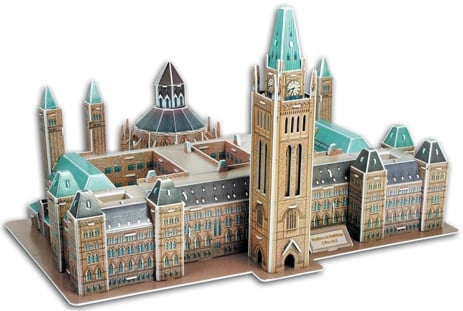 parliament buildings of canada 3 dimensional jigsaw puzzle, ottawa, ontario, canadian landmark jigsa parliament-buildings-canada