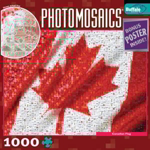 Canadian Flag photomosaic jigsaw puzzle robert silvers canadianflag 536 tiny photographs mosaic puzz canadianflag