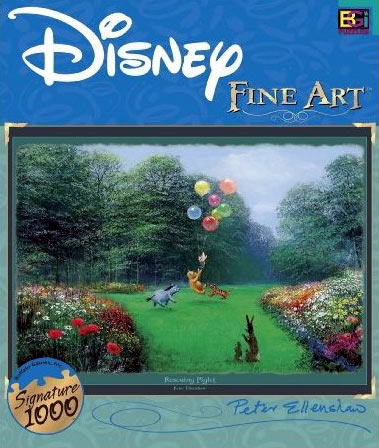 disney fine art collection, rescuing piglet, peter ellenshaw, buffalo jigsaw puzzles rescuingpiglet