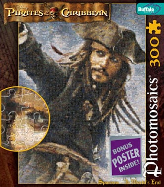 Pirates of the Caribbean Disney Photomosaic Jigsaw Puzzle by Buffalo Jack Sparrow At World's End Jig pirates-of-the-caribbean-disney-jack-sparrow-world