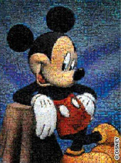 mickey mouse jigsaw puzzle, photomosaic series buffalo puzzle mickeymouse