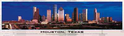 houston texas buffalo jigasw puzzle, panoramic photograph by james blakeway houstontexas