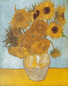 VincentVanGogh painting Sunflowers Jigsaw Puzzle # 314072 by Clementony Puzzles now Ravensburger sunflowers-van-gogh-jigsaw-puzzle
