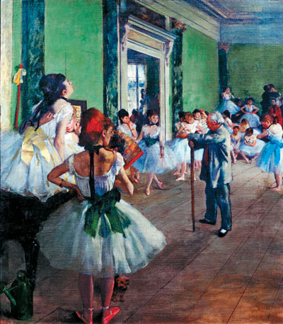 Clementoni Jigsaw Puzzle 1000 Pieces by Hilaire Germain Edgar Degas of his Dancing Class painting the-dancing-class-degas-clementoni