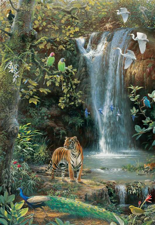 jogsaw puzzles jogsawpuzzles jigsawpuzzle enchanted valley joseph hautman painting puzzle enchanted-valley