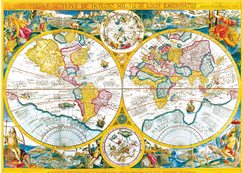 clementoni jigsaw puzzle 4000 pieces of earth old map, map puzzles and images antique-carta