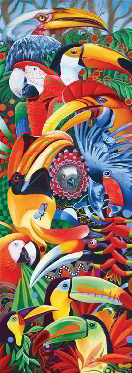 heads up birds graeme stevenson mikael graphics clementoni panorama jigsaw puzzel 1000 pieces heads-up-birds