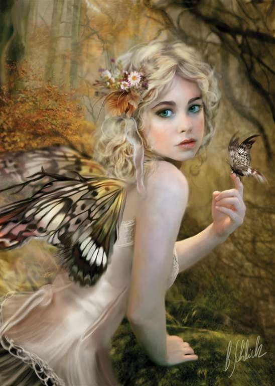 fairies line of clementoni jigsaw puzzles titled touch of gold a beautiful young fairy 1000 pieces touch-of-gold
