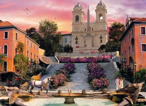 Rome, Romantic Italy, 1000 Piece Jigsaw Puzzle # 39219 made by Clementoni Italian Puzzle Makers rome-romantic-italy