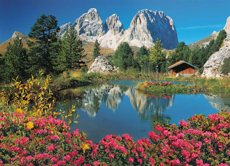 Passo Pordoi with a view to Sassolungo jigsaw puzzle clementoni 1000 Pieces # 39273 passo-pordoi-sassolungo