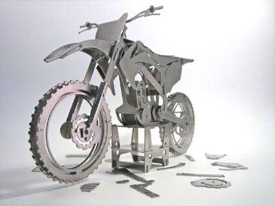 cast metal motorcycle 3d puzzle curvature cad design mx-450 cast-metal-motorcycle-3d-puzzle