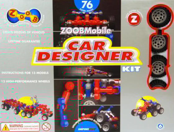 zoob car designer kit invent hundreds of cars 76 zoob pieces by infinitoy zoob-car-designer
