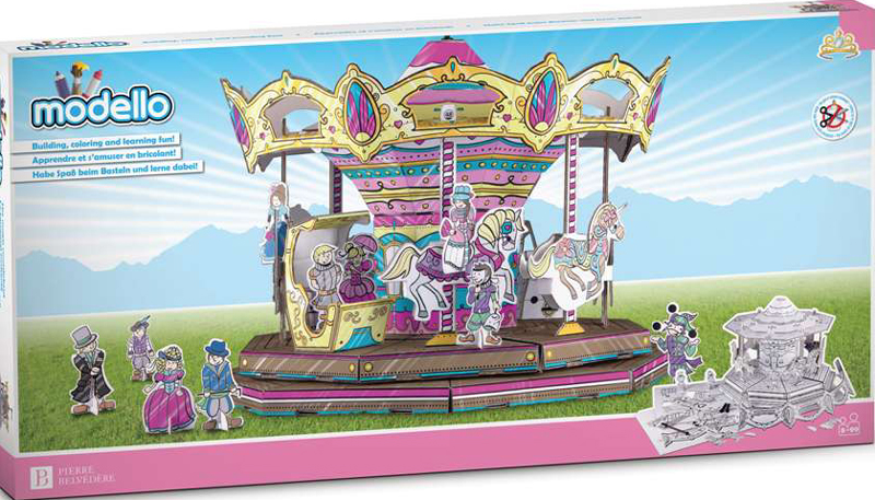 merry go round modello puzzle, color and build your own merry-go-round merry-go-round