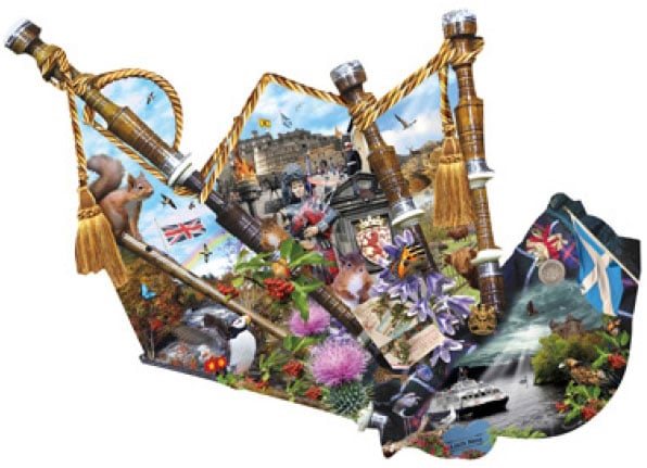Scottish Heritage painted by Lori Schory 800 piece jigsaw puzzle manufactured by suns out scottish-heritage-sunsout