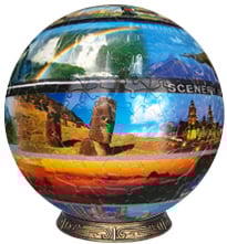 unicorn toys presents a spherical 3d jigsawpuzzle titled aroundtheworld 9 inch selfsupporting struct aroundtheworldglobe9