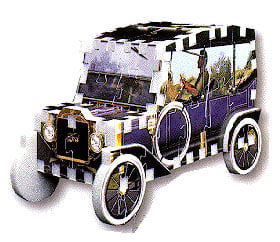 a jigsaw puzzle of the classic ford model-t, first automobile 3d jigsaw puzzle, wrebbit 3d puzz fordmodelt