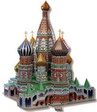 st-basil's cathedral 3d jigsaw puzzle, rare puzzle by wrebbit puzz3d stbasilscathedral