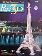 eiffel tower 3d jigsaw puzzle by wrebbit, rare foam puzzle, 700 pieces eiffeltower3d