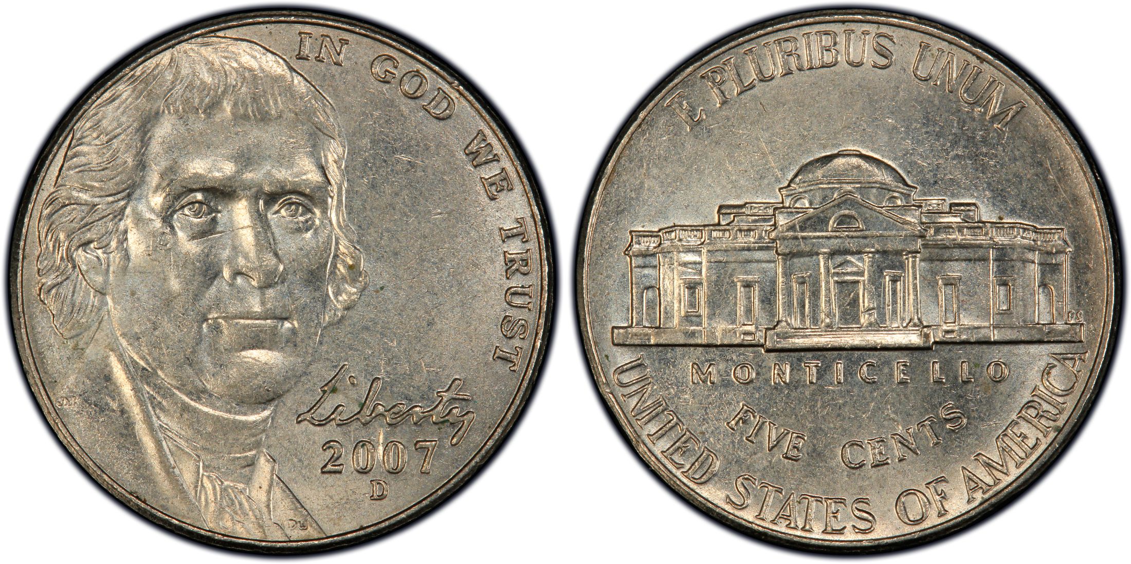 US Nickel Or Half dime Coin From 2007 USA Five Cent Piece For us-nickel-or-half-dime-coin-from-2007-usa-five-cent-piece-for