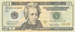 United States twenty dollar bill $20