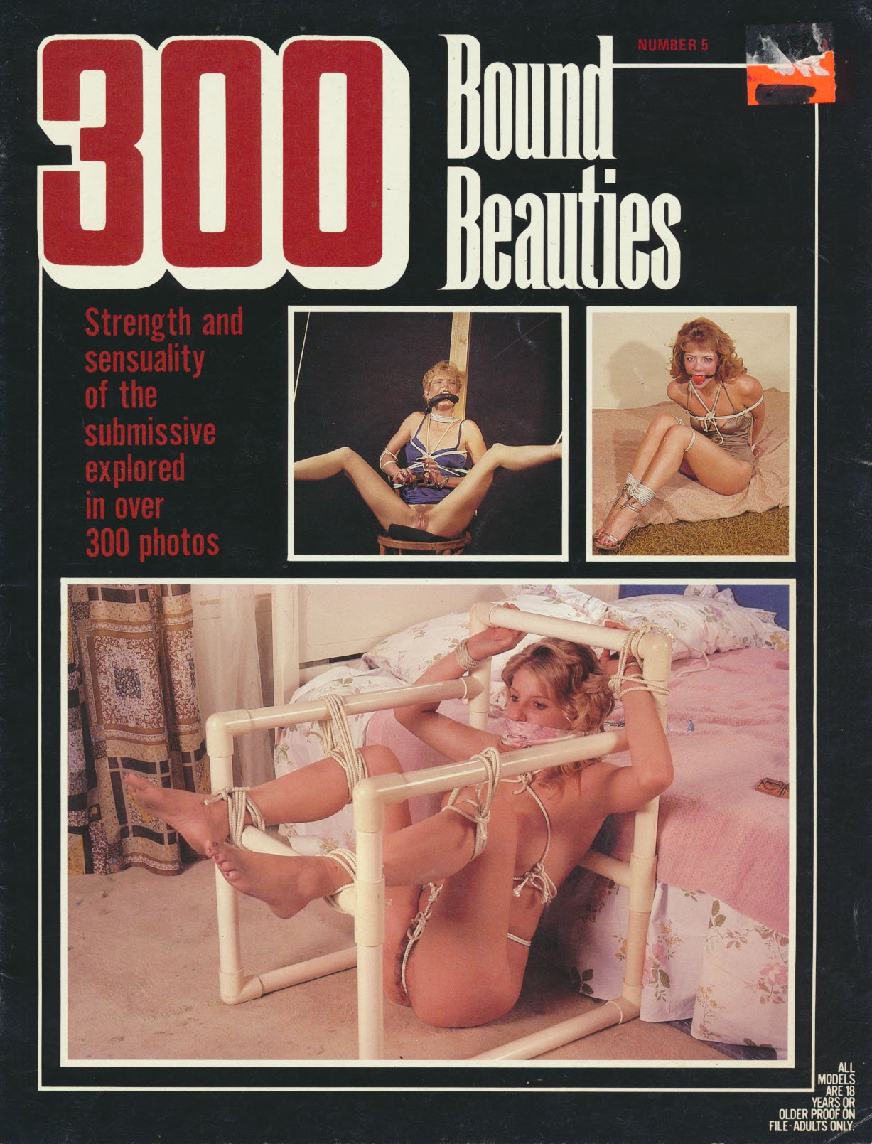 300 Bound Beauties # 5, May 1987 magazine back issue 300 Bound Beauties magizine back copy 