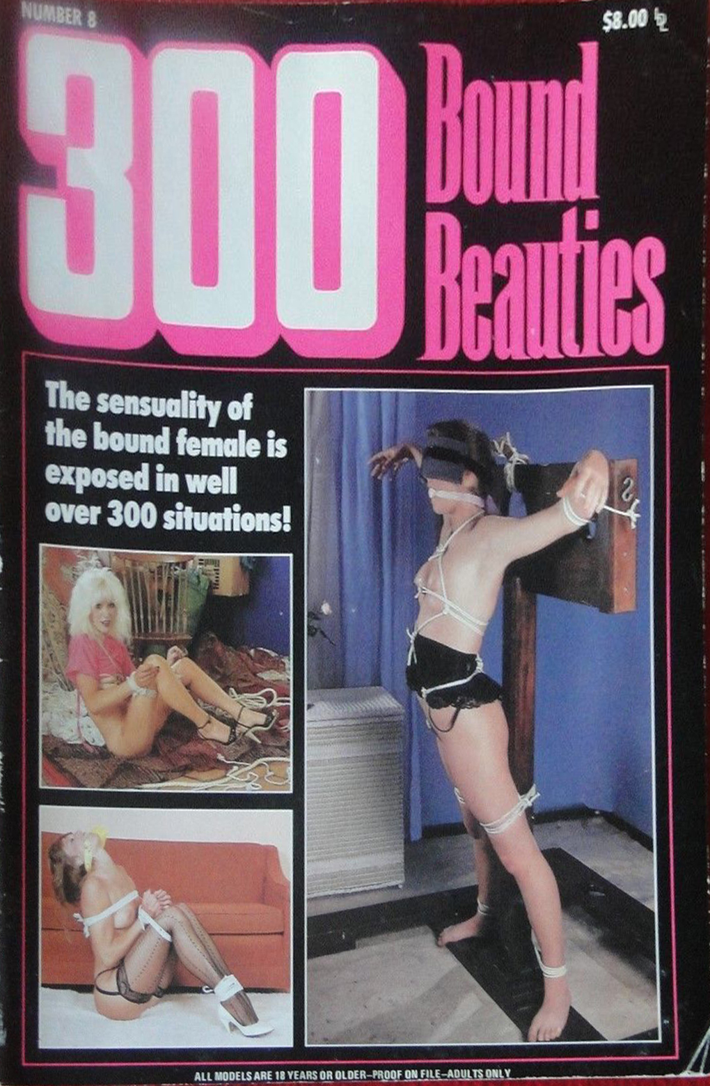 300 Bound Beauties # 8 magazine back issue 300 Bound Beauties magizine back copy 300 Bound Beauties # 8 Adult Pornographic Vintage Magazine Back Issue Published by Briarwood Publishing Group. The Sensuality Of The Bound Female Is Exposed In Well Over 300 Situations!.