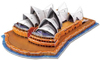 Sydney Opera House, 58 Piece 3D Jigsaw Puzzle Made by 3D-Puzzle