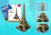 Eiffel Tower with Book, 82 Piece 3D Jigsaw Puzzle Made by 3D-Puzzle