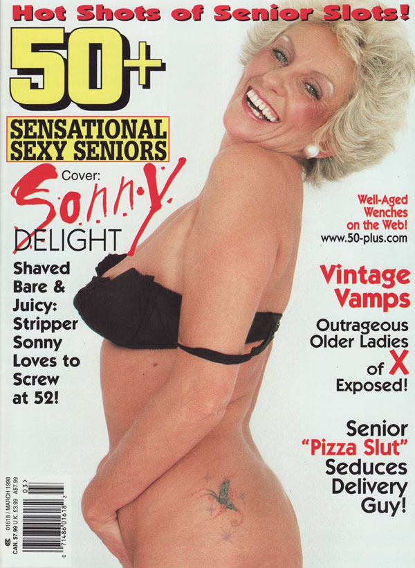 50+ March 1998 magazine back issue 50+ by Year magizine back copy HOT shots of senior slots sonny delight shaved bare and juicy stripper vintage vamps older ladies se
