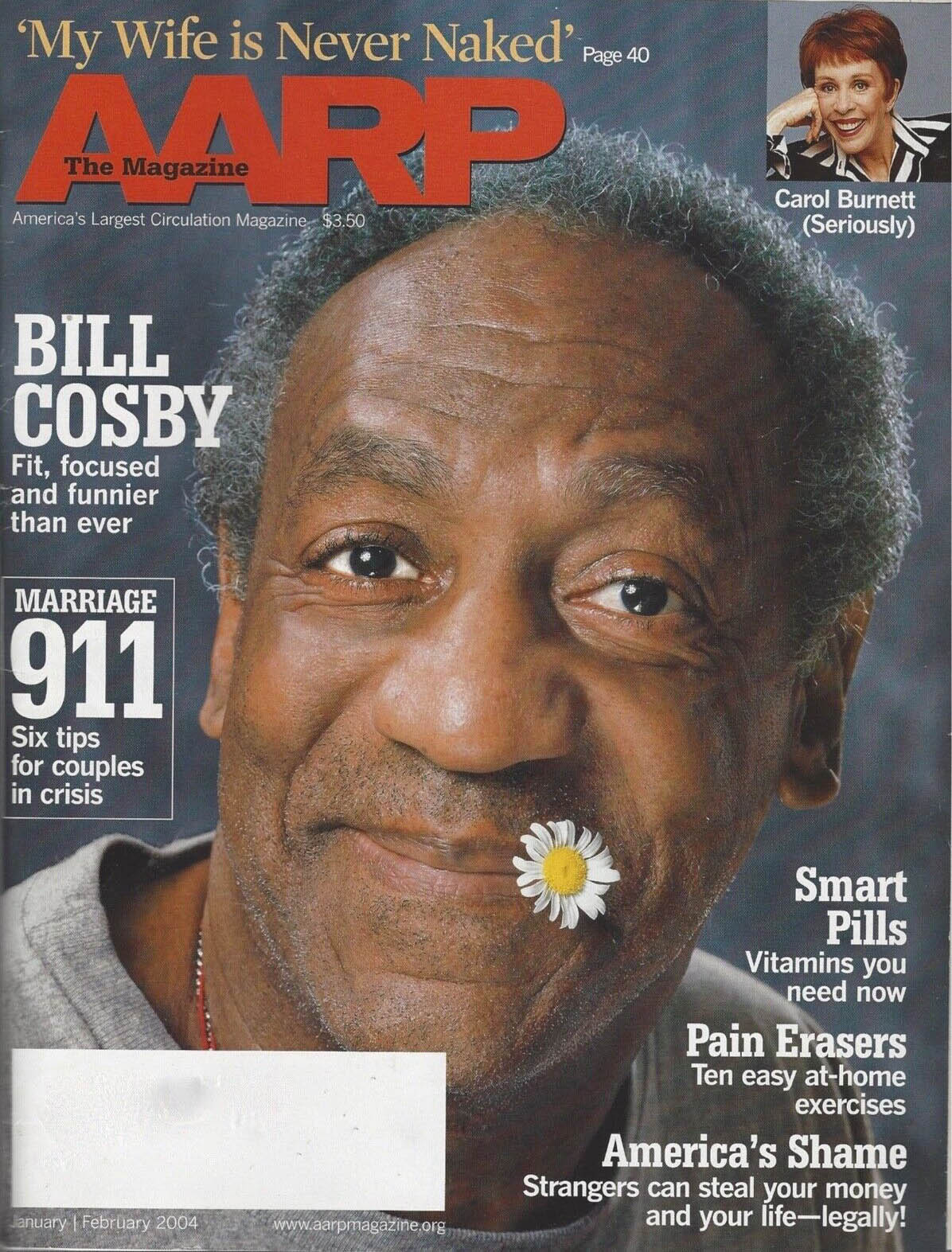 Aarp january february 2004 bill cosby fit focused and funnier
