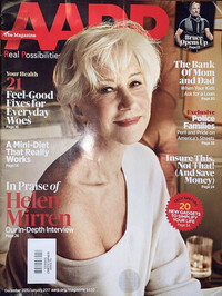 Helen Mirren magazine cover appearance AARP January/December 2017