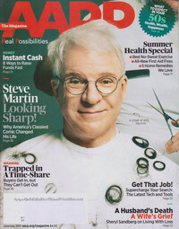 Steve Martin magazine cover appearance AARP June/July 2017