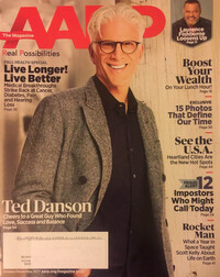 Ted Danson magazine cover appearance AARP October/November 2017
