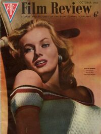 Anita Ekberg magazine cover appearance ABC Film Review October 1955
