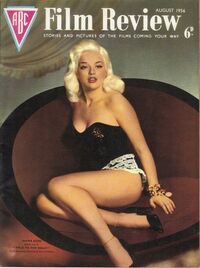 Diana Dors magazine cover appearance ABC Film Review August 1956