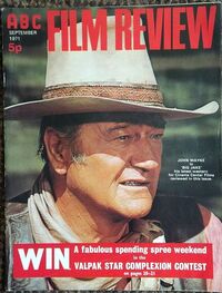 John Wayne magazine cover appearance ABC Film Review September 1971