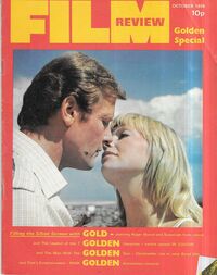 Roger Moore magazine cover appearance ABC Film Review October 1974