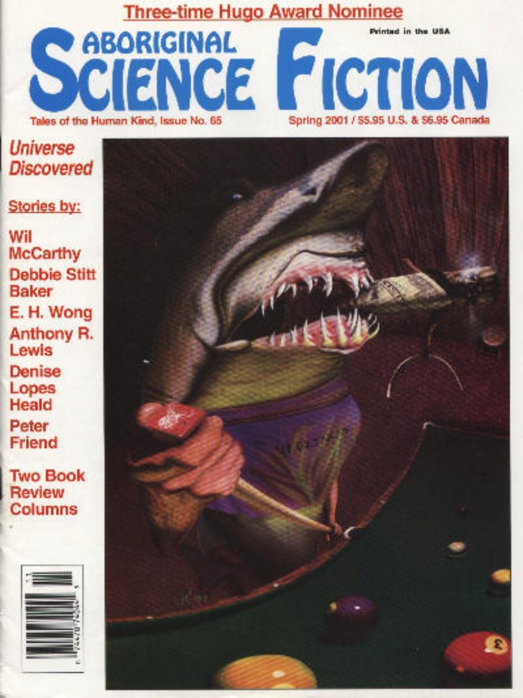 Aboriginal Science Fiction # 65, Spring 2001 magazine back issue Aboriginal Science Fiction magizine back copy 