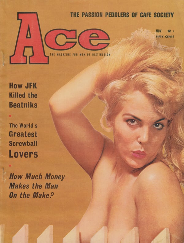 Ace November 1963 magazine back issue Ace magizine back copy Ace November 1963 Pulp Fiction Magazine Back Issue Published by A A Wyns Magazine Publishers. Covergirl Terry Higgins.