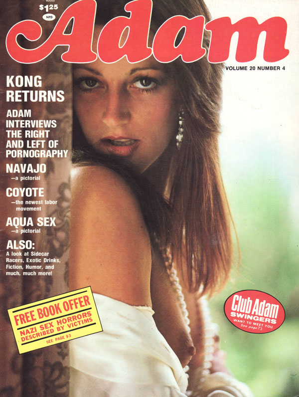 Adam Vol. 20 # 4 - April 1976 magazine back issue Adam magizine back copy Linda Kong Returns interview of pornography aqua sex sidecar racers exotic joyce cheryl marcia caesa