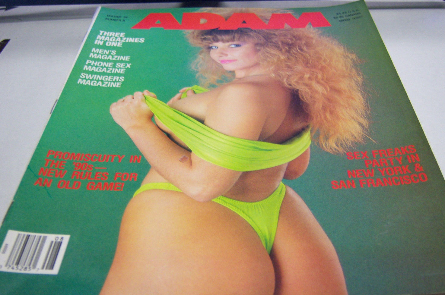 Adam Vol. 34 # 8 magazine back issue Adam magizine back copy 