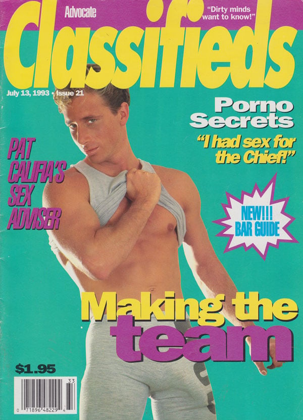 Advocate Classifieds # 21 - July 13, 1993 magazine back issue Advocate Classifieds magizine back copy advocate classified magazine 1993 back issues sex adviser porno secrets bar guides hot men muscles b