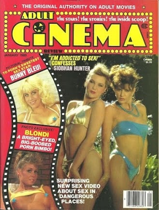Adult Cinema Review January 1989 magazine back issue Adult Cinema Review magizine back copy 