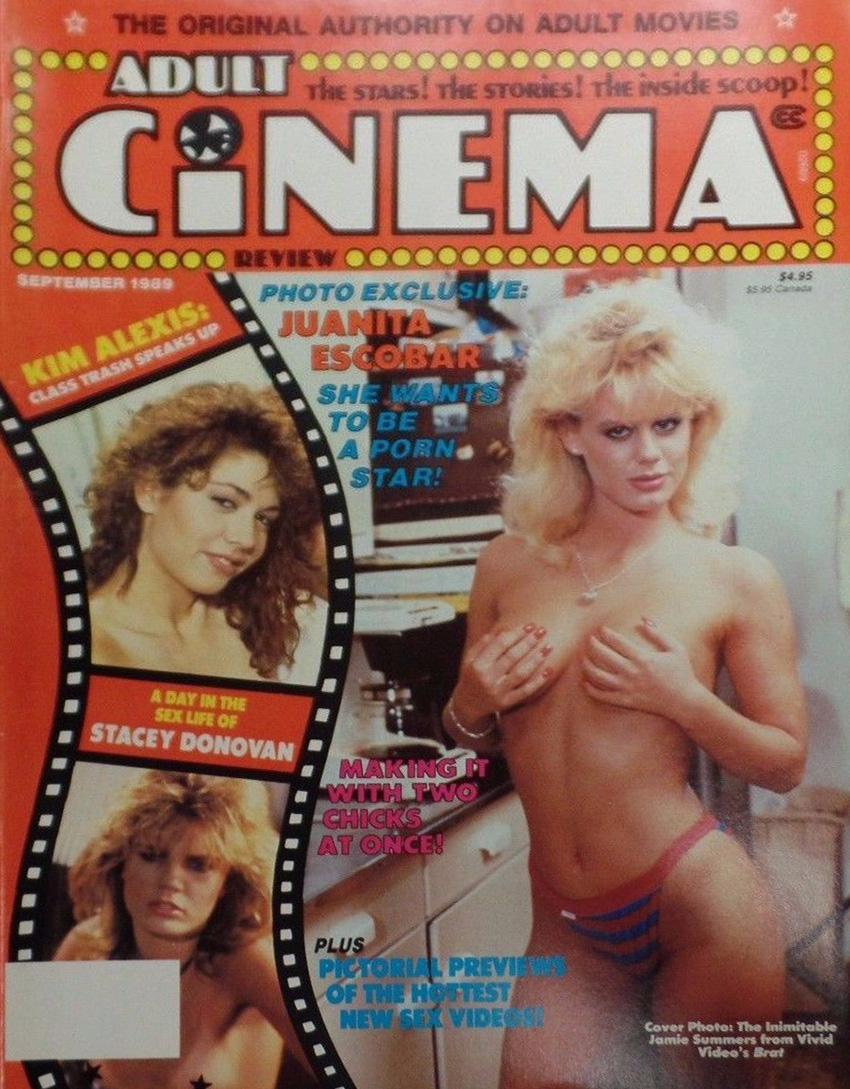 Adult Cinema Review September 1989 magazine back issue Adult Cinema Review magizine back copy 