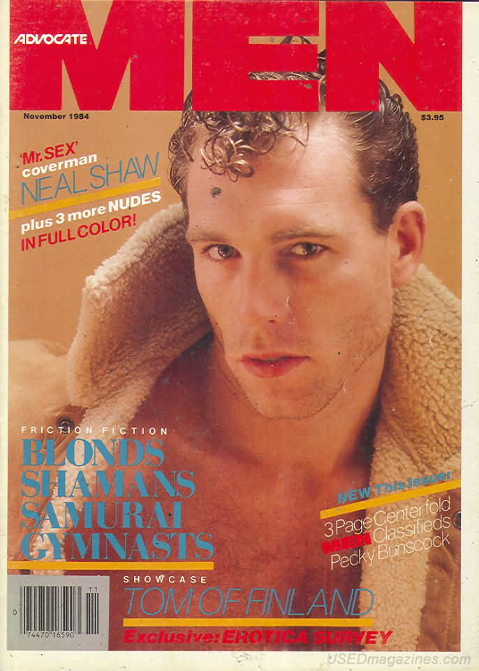 Advocate Men November 1984 magazine back issue Advocate Men magizine back copy 