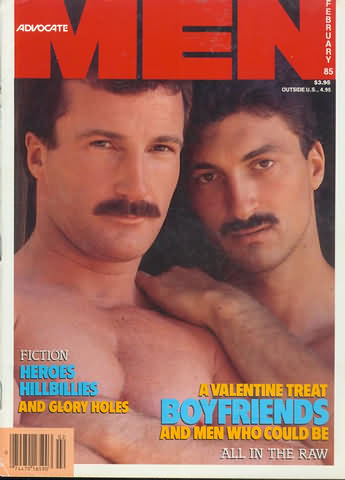 Advocate Men February 1985 magazine back issue Advocate Men magizine back copy 