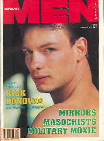 Advocate Men April 1985 magazine back issue Advocate Men magizine back copy 