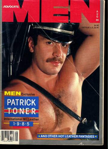 Advocate Men August 1986 magazine back issue Advocate Men magizine back copy 